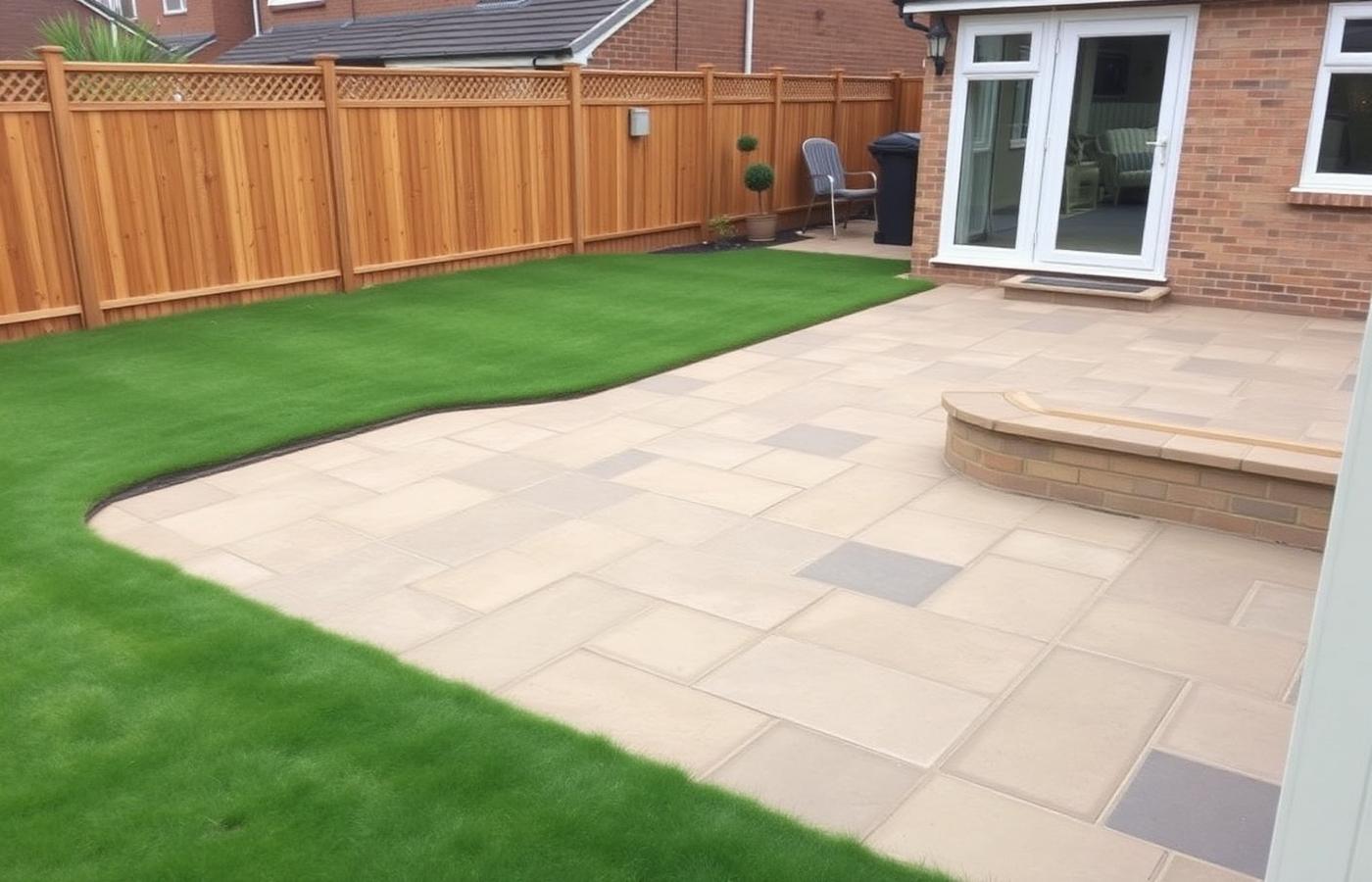 Sandstone Patio & Fencing Installation