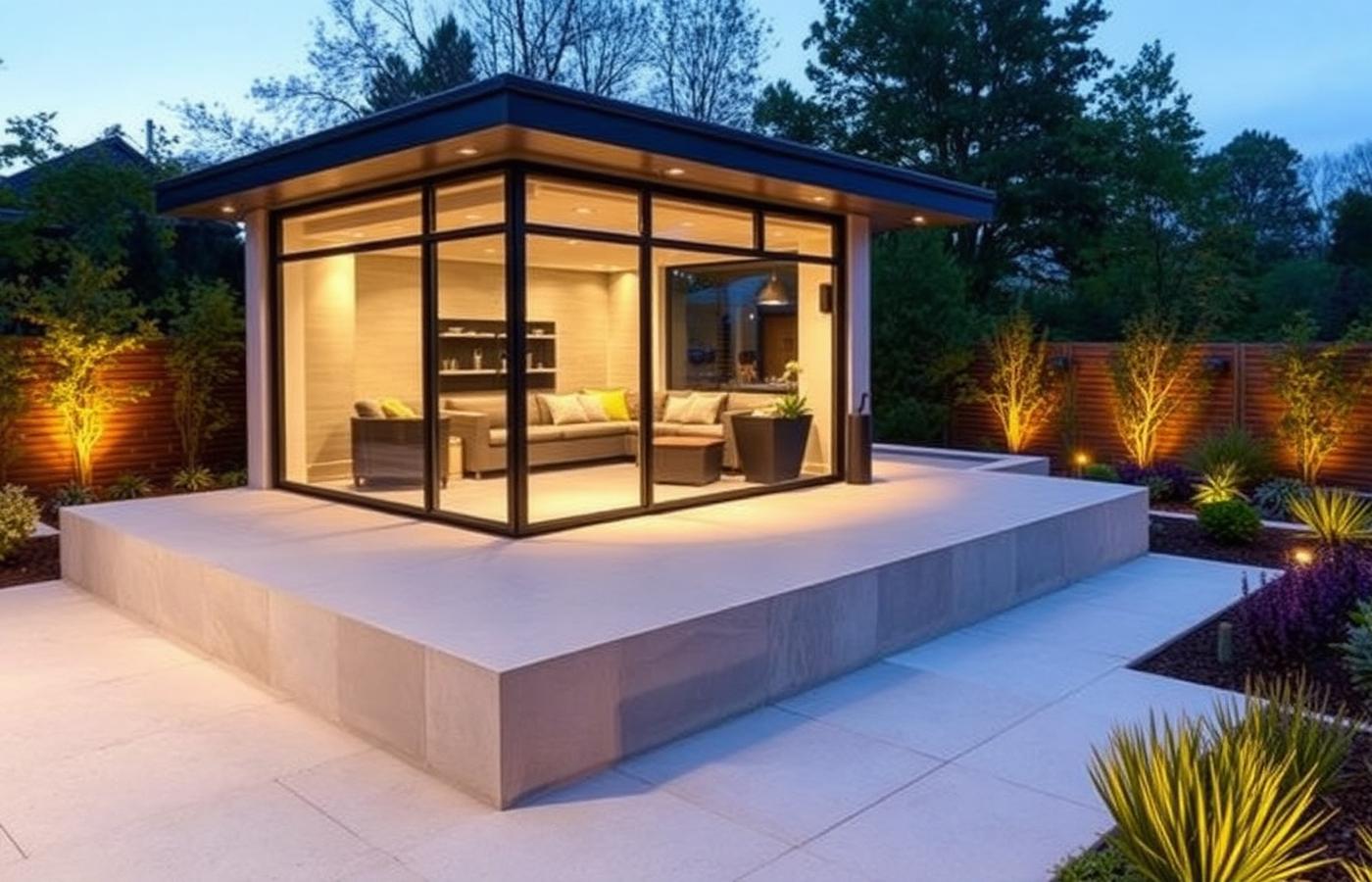 Garden Room Base & Outdoor Living Area